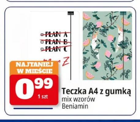 Teczka A4 z gumką Beniamin promocja w Leclerc