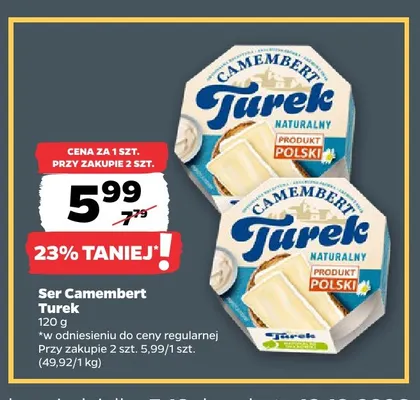 Ser Camembert Turek promocja w Netto