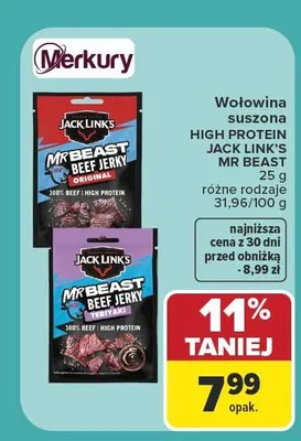 Wołowina suszona Jack Link's Mr Beast Original promocja w Carrefour