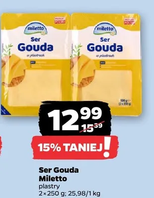 Ser Gouda plastry promocja w Netto
