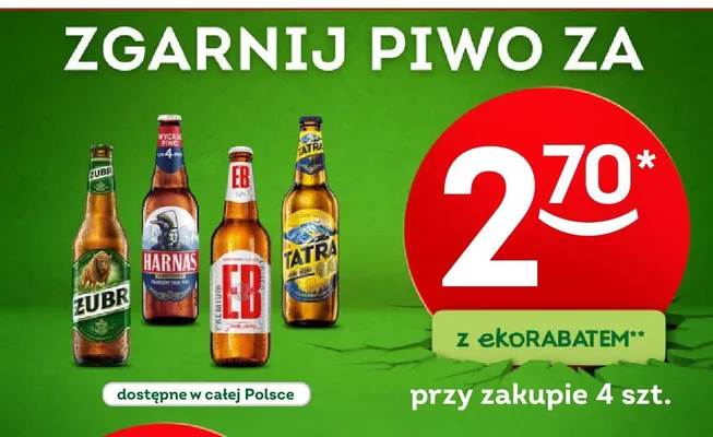Piwo Żubr promocja w Żabka