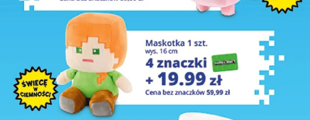Maskotka Minecraft Alex promocja w Auchan