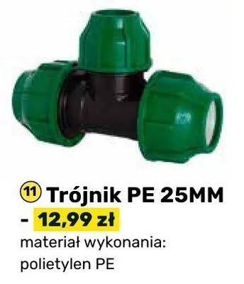 Trójnik PE 25MM promocja w Bricomarche