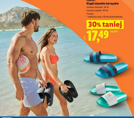 Klapki męskie CRIVIT promocja w Lidl
