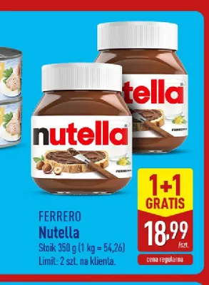 Krem do smarowania Nutella promocja w Aldi