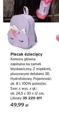 Plecak dziecięcy promocja w Tchibo