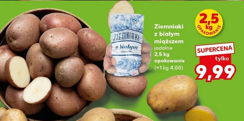 Ziemniaki z białym miąższem jadalne promocja w Kaufland