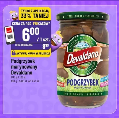 Podgrzybek marynowany Devaldano promocja w POLOmarket