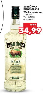 Wódka smakowa Żubrówka Bison Grass promocja w Kaufland