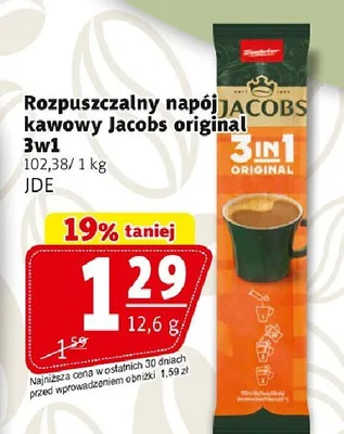 Rozpuszczalny napój kawowy Jacobs original 3w1 promocja w Prim Market