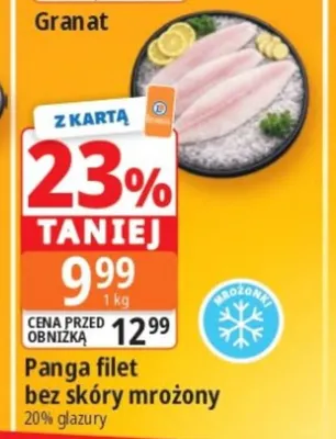 Panga filet bez skóry mrożony promocja w Leclerc