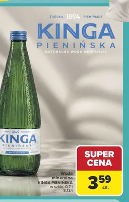 Woda mineralna Kinga Pienińska promocja w Carrefour Market