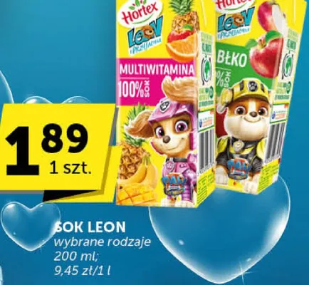 Sok Leon wybrane rodzaje promocja w Groszek