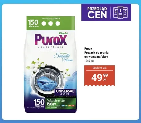 Proszek do prania uniwersalny biały PuroX promocja w Dino