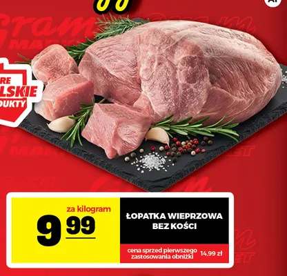 Łopatka wieprzowa bez kości promocja w Gram Market