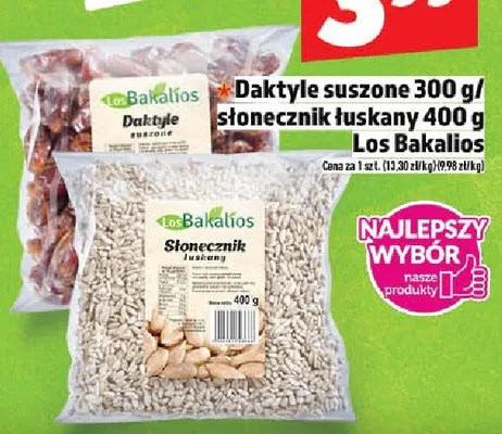 Słonecznik łuskany Los Bakalios promocja w TOPAZ