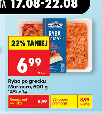 Ryba po grecku Marinero promocja w Biedronka