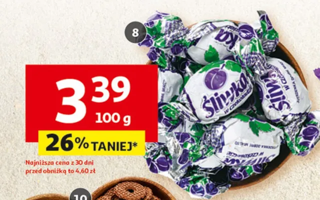 Śliwka w czekoladzie Jutrzenka promocja w Auchan