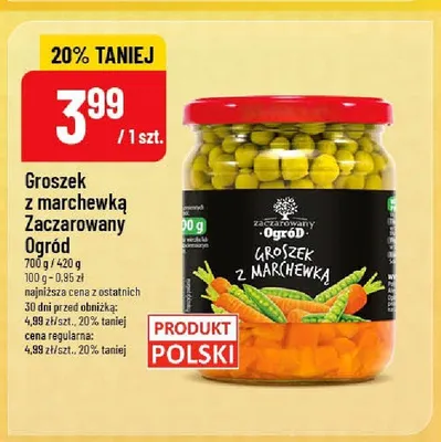 Groszek z marchewką Zaczarowany Ogród promocja w POLOmarket