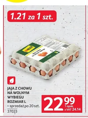 Jaja z chowu na wolnym wybiegu rozmiar L Topseller promocja w Selgros