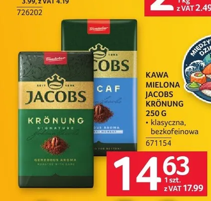 Kawa mielona Jacobs Krönung klasyczna promocja w Selgros