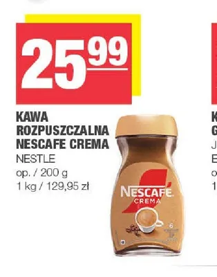 Kawa rozpuszczalna Nescafe Crema promocja w SPAR