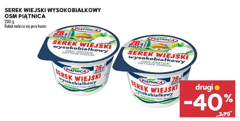 Serek wiejski wysokobiałkowy OSM Piątnica promocja w Stokrotka