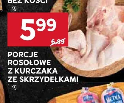 Porcje rosołowe z kurczaka ze skrzydełkami promocja w Stokrotka