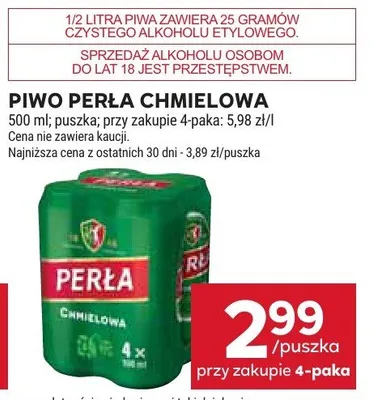 Piwo perła chmielowa promocja w Stokrotka