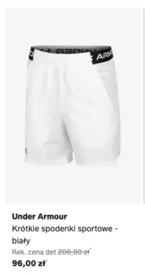 Krótkie spodenki sportowe Under Armour białe promocja w Lounge by Zalando