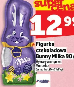 Figurka czekoladowa Bunny Milka promocja w TOPAZ