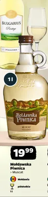 Wino białe Bulgarius Prestige półsłodkie promocja w Netto