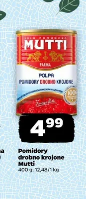 Pomidory drobno krojone Mutti Polpa promocja w Netto