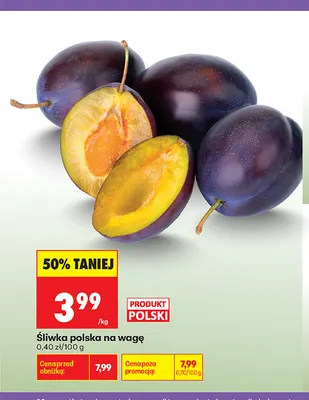Śliwki polskie promocja w Biedronka