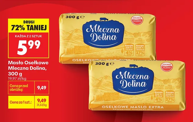 Masło osełkowe promocja w Biedronka