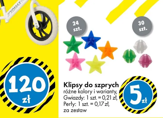 Klipsy do szprych Gwiazdy promocja w Tedi