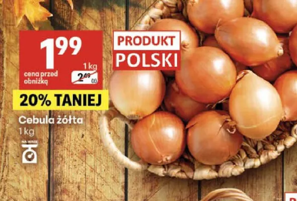 Cebula żółta promocja w Delikatesy Centrum