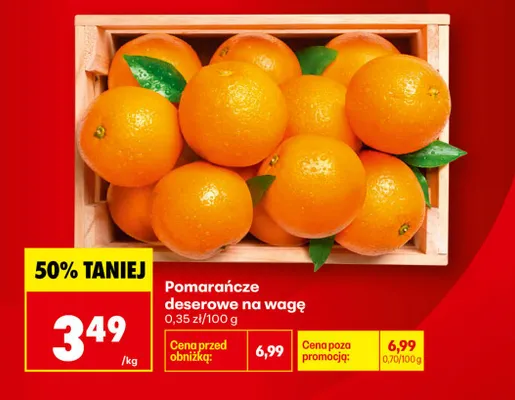 Pomarańcze deserowe na wagę Biedronka promocja w Biedronka