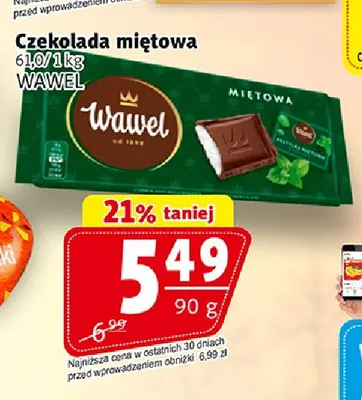 Czekolada miętowa Wawel promocja w Prim Market