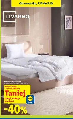 Poduszki i kołdry Livarno promocja w Lidl