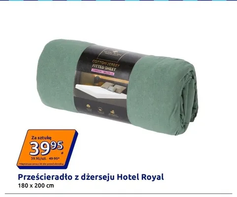 Prześcieradło z dżerseju Hotel Royal 180x200cm promocja w Action
