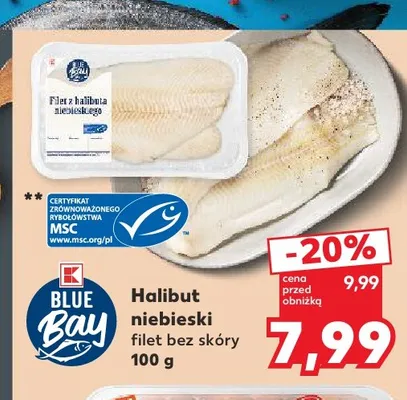 Halibut niebieski filet bez skóry Blue Bay promocja w Kaufland