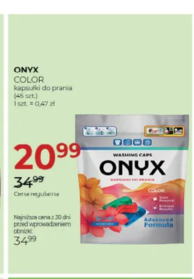 Kapsułki do prania Onyx Color promocja w Drogerie Jawa