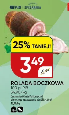 Rolada boczkowa promocja w Chata Polska