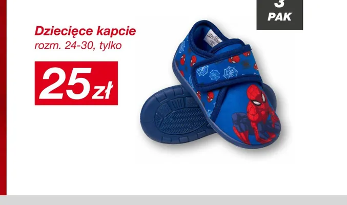 Dziecięce kapcie Spider-Man promocja w KiK