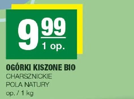 Ogórki kiszone bio charsznickie pola natury promocja w SPAR