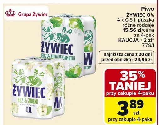 Piwo 0% promocja w Carrefour