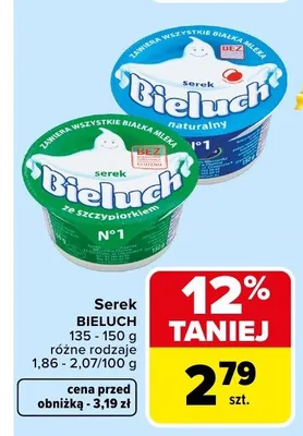 Serek BIELUCH ze szczypiorkiem promocja w Carrefour