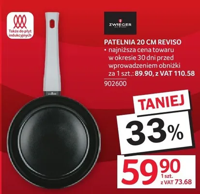 Patelnia 20 cm Reviso Zwieger promocja w Selgros