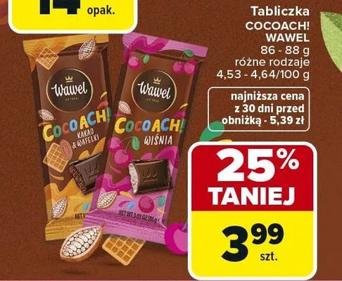 Tabliczka czekolady różne rodzaje promocja w Carrefour